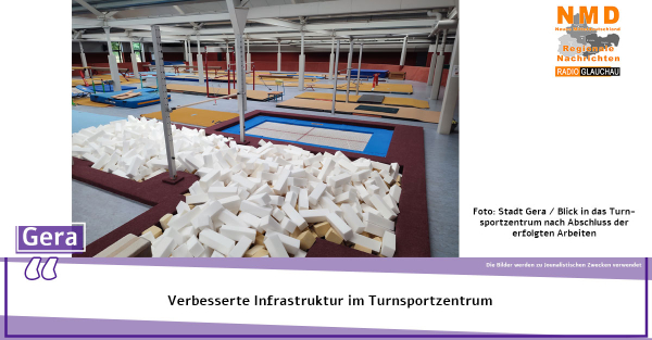 Gera - Verbesserte Infrastruktur im Turnsportzentrum